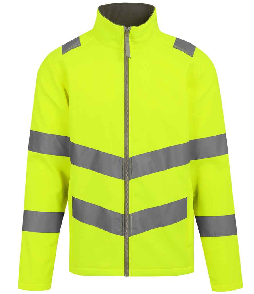 Regatta High Visibility Pro Contract Ablaze Soft Shell Jacket Yellow