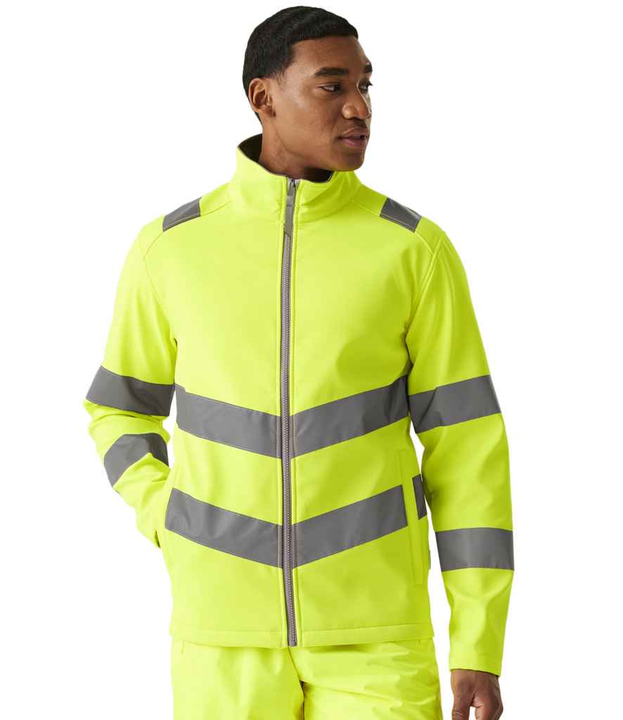 Regatta High Visibility Pro Contract Ablaze Soft Shell Jacket | Yellow - Lancashire Teamwear