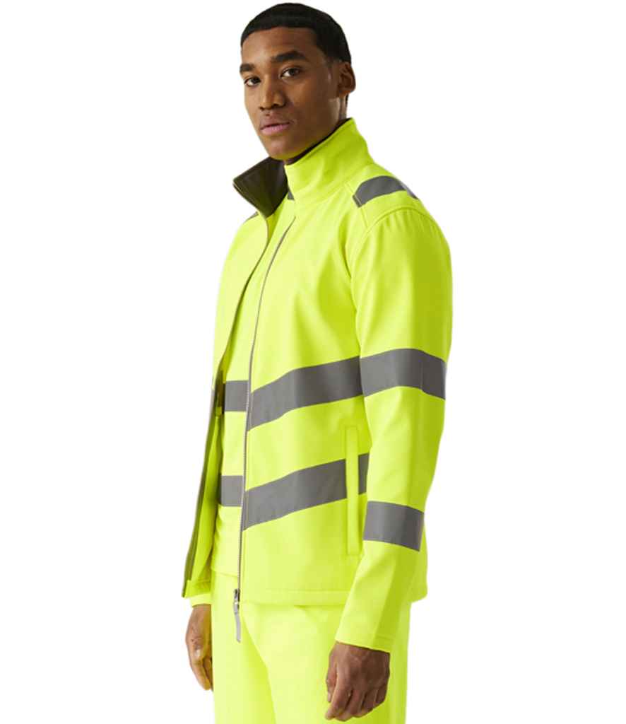 Regatta High Visibility Pro Contract Ablaze Soft Shell Jacket | Yellow - Lancashire Teamwear