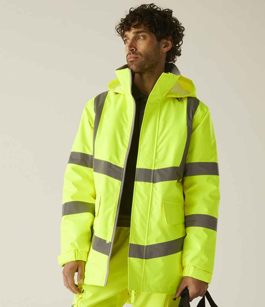 Regatta High Visibility Pro Contract Dover Parka | Yellow Jacket - Lancashire Teamwear