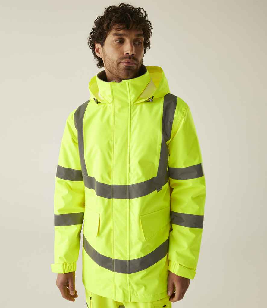 Regatta High Visibility Pro Contract Dover Parka | Yellow Jacket - Lancashire Teamwear