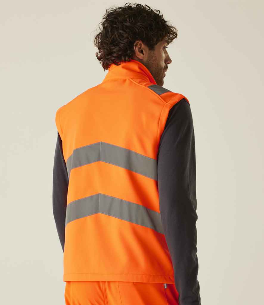 Regatta High Visibility Pro Contract Ablaze Soft Shell Bodywarmer | Orange Gilet - Lancashire Teamwear