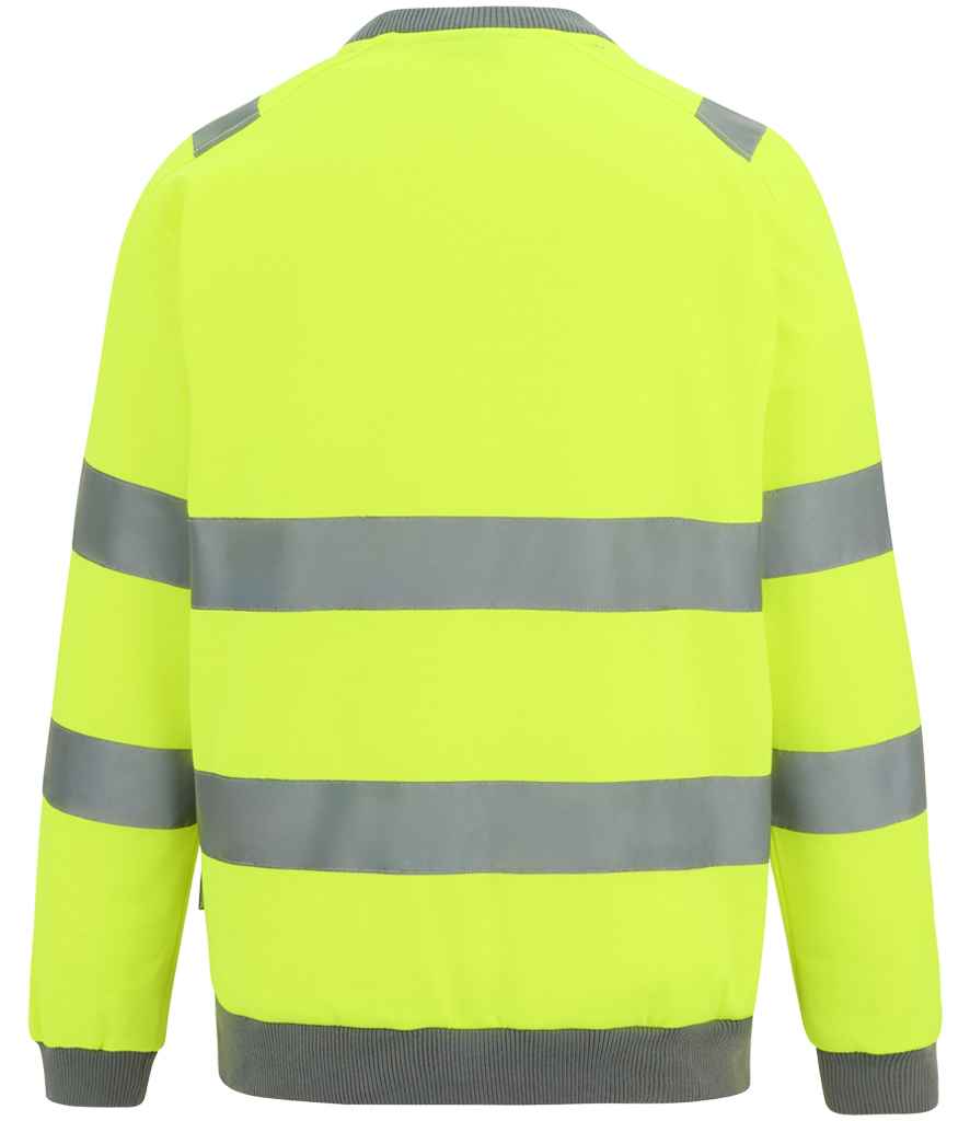 Regatta High Visibility Pro Contract Crew Neck Sweatshirt | Yellow - Lancashire Teamwear