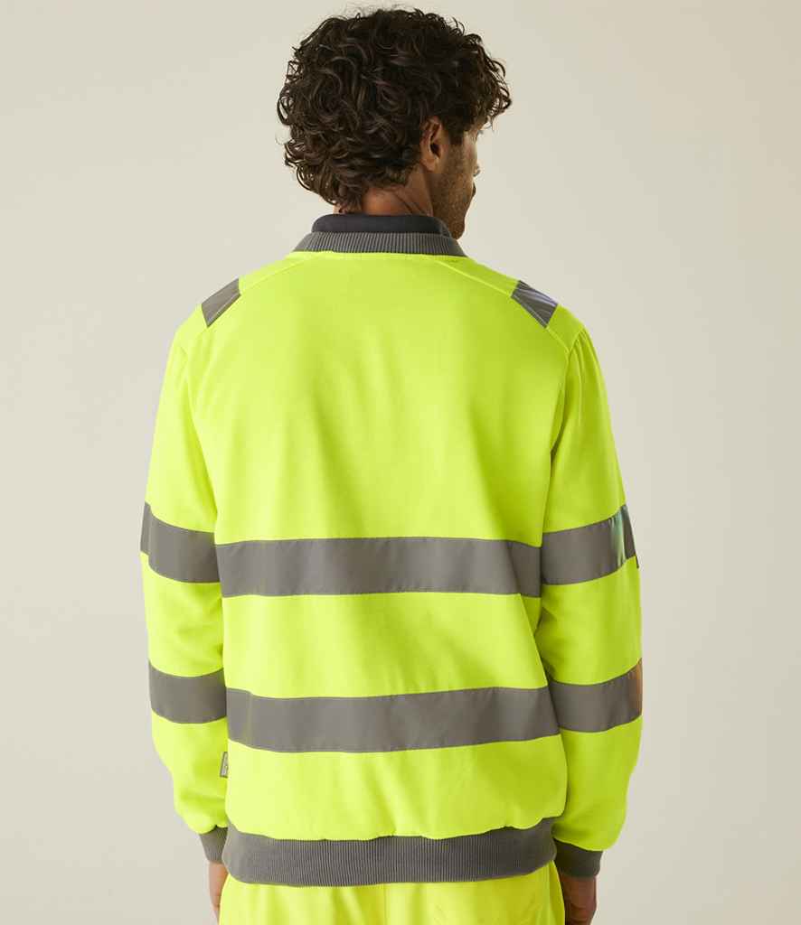Regatta High Visibility Pro Contract Crew Neck Sweatshirt | Yellow - Lancashire Teamwear