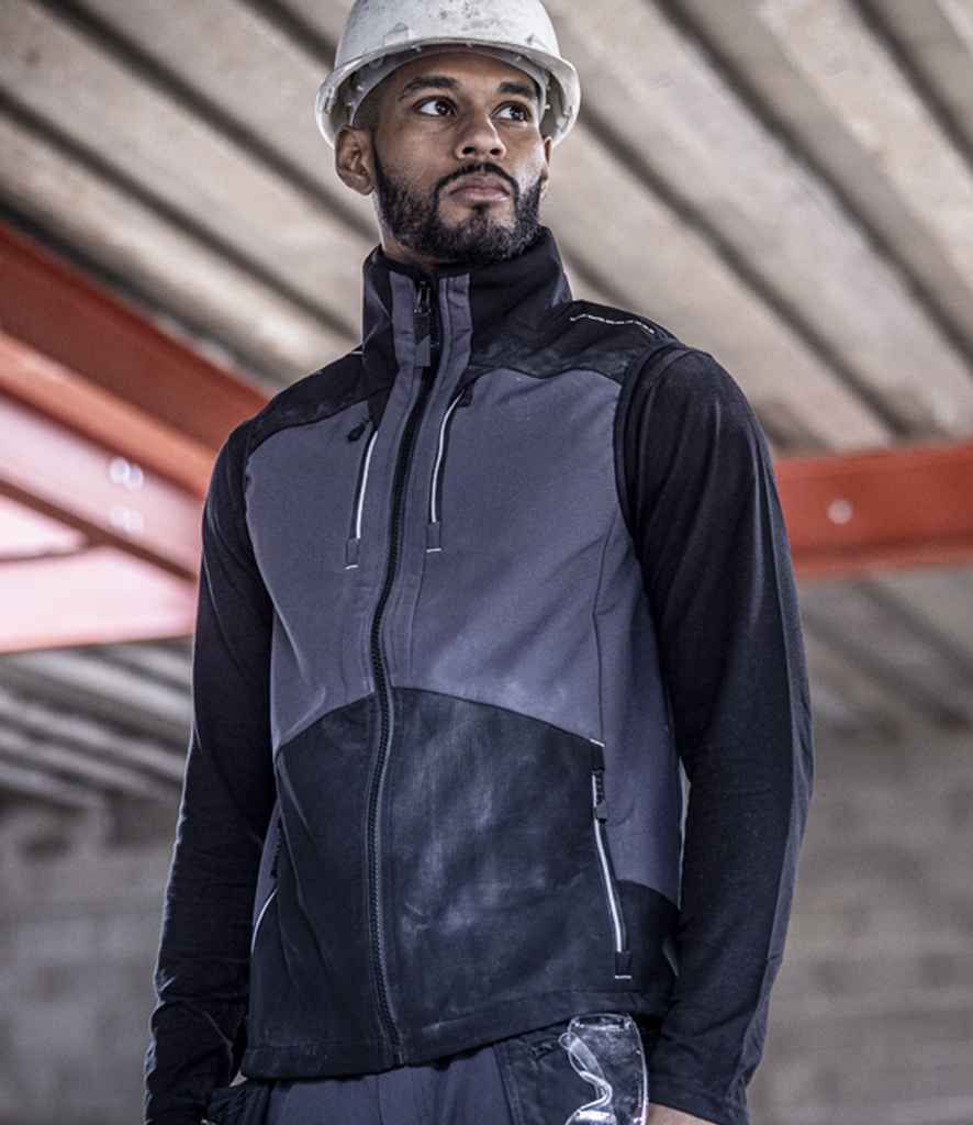 Regatta 4TEX Stretch Three Layer Soft Shell Bodywarmer | Slate Grey/Black - Regatta Professional Gilet - Lancashire Teamwear