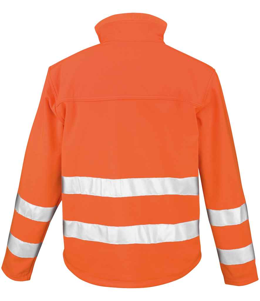 Result Safe-Guard Hi-Vis Soft Shell Jacket | Fluorescent Orange - Lancashire Teamwear