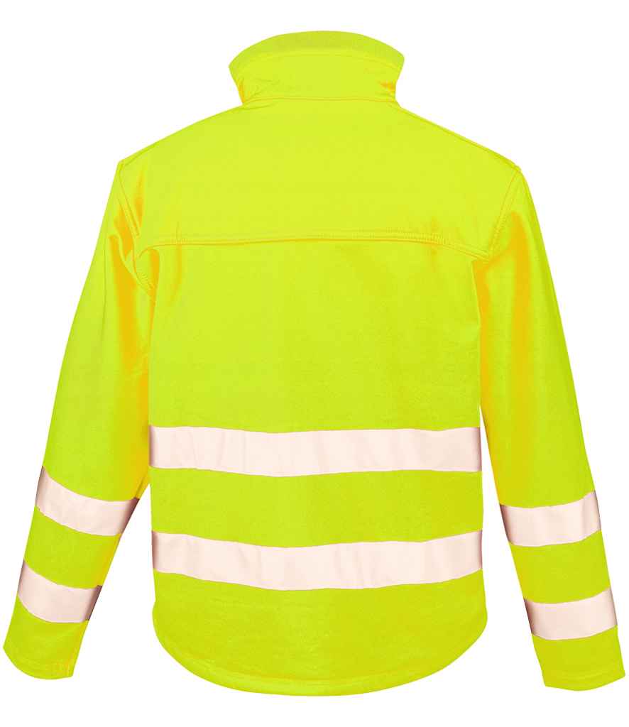 Result Safe-Guard Hi-Vis Soft Shell Jacket | Fluorescent Yellow - Lancashire Teamwear