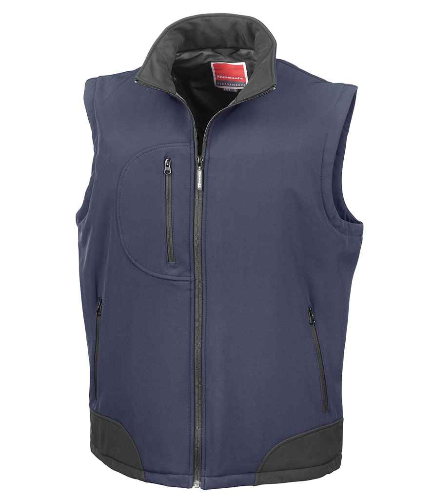 Result Soft Shell Bodywarmer | Navy/Black Gilet - Lancashire Teamwear
