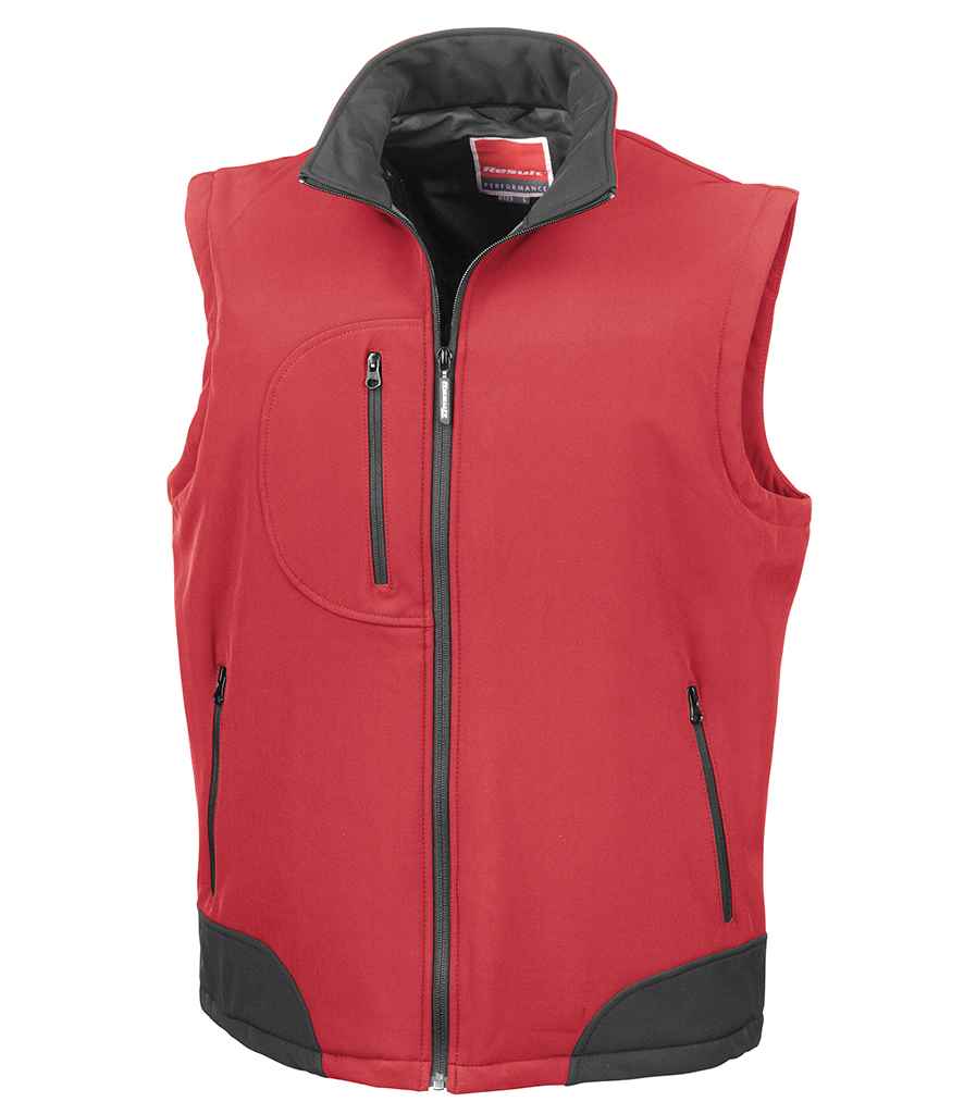 Result Soft Shell Bodywarmer | Red/Black Gilet - Lancashire Teamwear