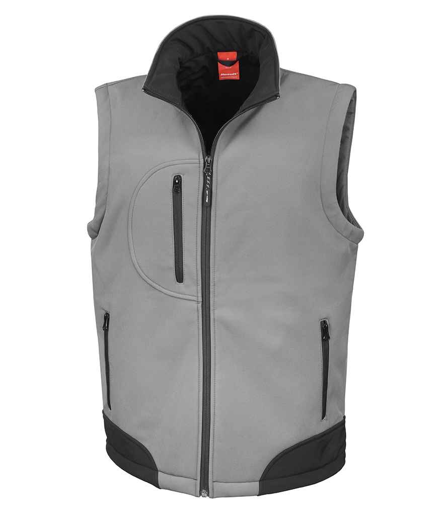 Result Soft Shell Bodywarmer Workguard Grey/Black