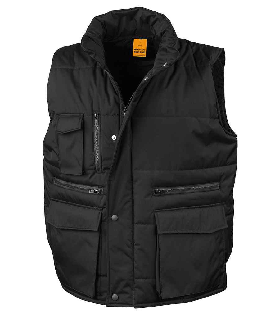 Result Work-Guard Lance Bodywarmer | Black Gilet - Lancashire Teamwear