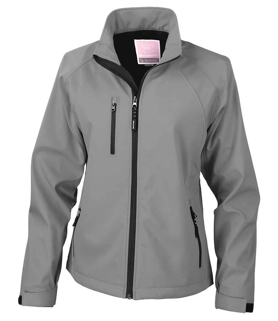Result Ladies Base Layer Soft Shell Jacket Silver Grey