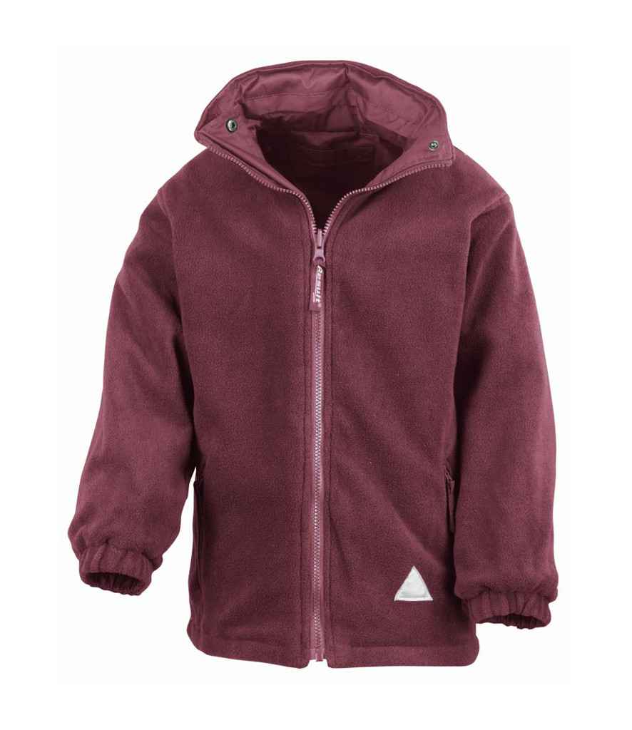 Result Kids/Youths Fleece Lined StormDri 4000 Jacket | Burgundy/Burgundy - Lancashire Teamwear