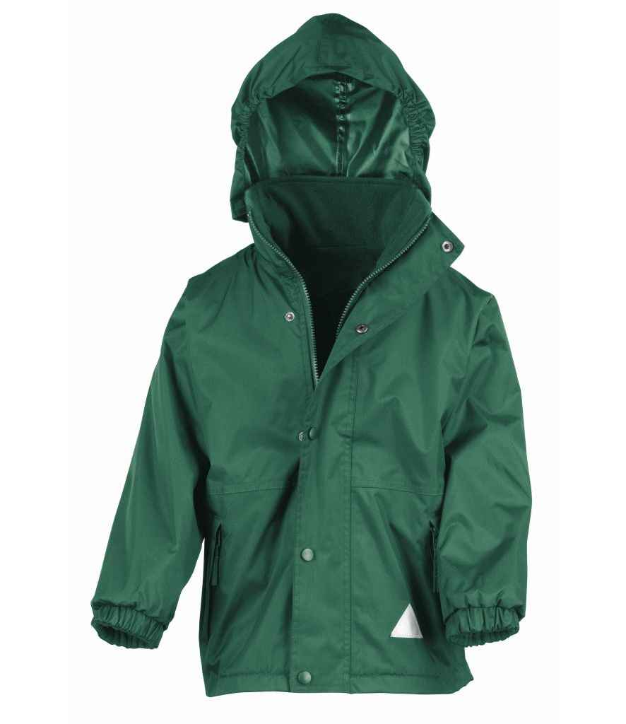Result Kids/Youths Fleece Lined StormDri 4000 Jacket | Bottle Green/Bottle Green - Lancashire Teamwear