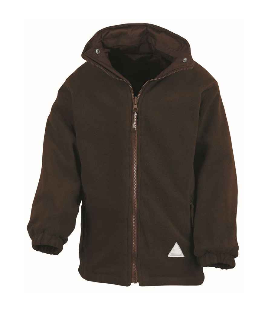 Result Kids/Youths Fleece Lined StormDri 4000 Jacket | Brown/Brown - Lancashire Teamwear