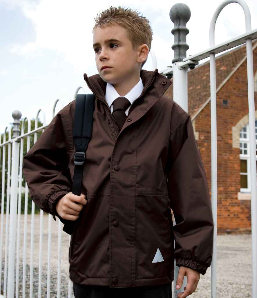 Result Kids/Youths Fleece Lined StormDri 4000 Jacket | Brown/Brown - Lancashire Teamwear