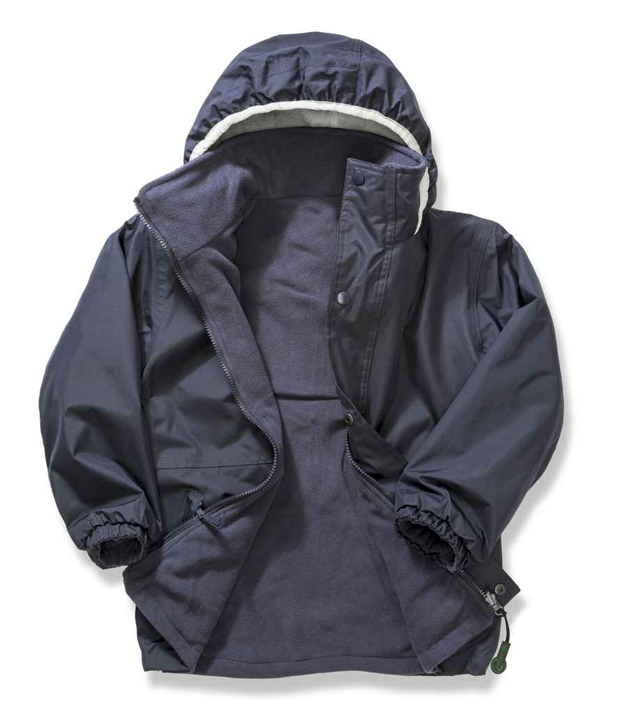 Result Kids/Youths Fleece Lined StormDri 4000 Jacket | Navy/Navy - Lancashire Teamwear