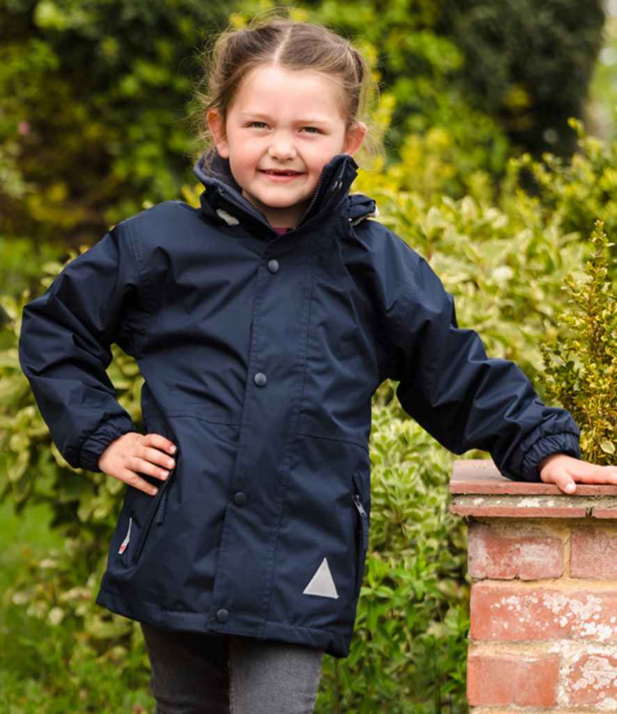 Result Kids/Youths Fleece Lined StormDri 4000 Jacket | Navy/Navy - Lancashire Teamwear