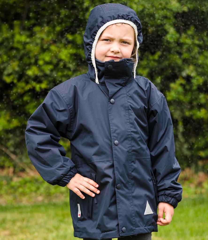 Result Kids/Youths Fleece Lined StormDri 4000 Jacket | Navy/Navy - Lancashire Teamwear