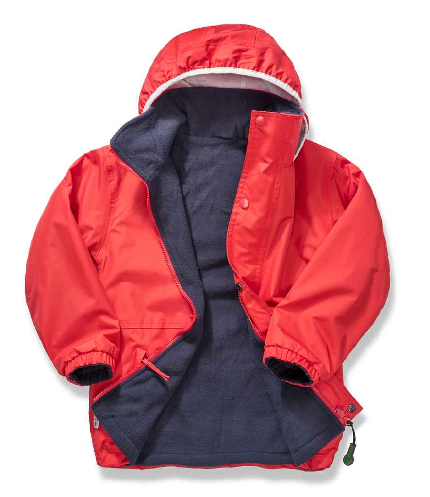 Result Kids/Youths Fleece Lined StormDri 4000 Jacket | Red/Navy - Lancashire Teamwear