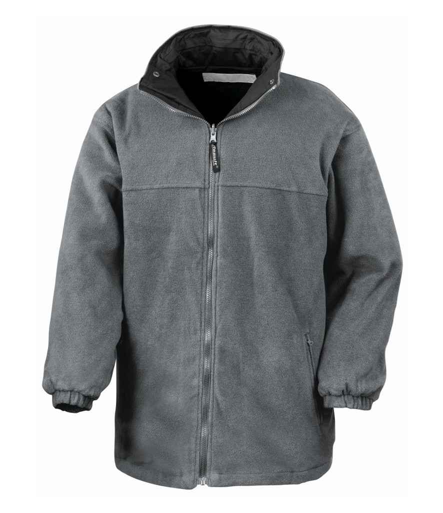 Result Fleece Lined StormDri 4000 Waterproof Jacket | Black/Grey - Lancashire Teamwear