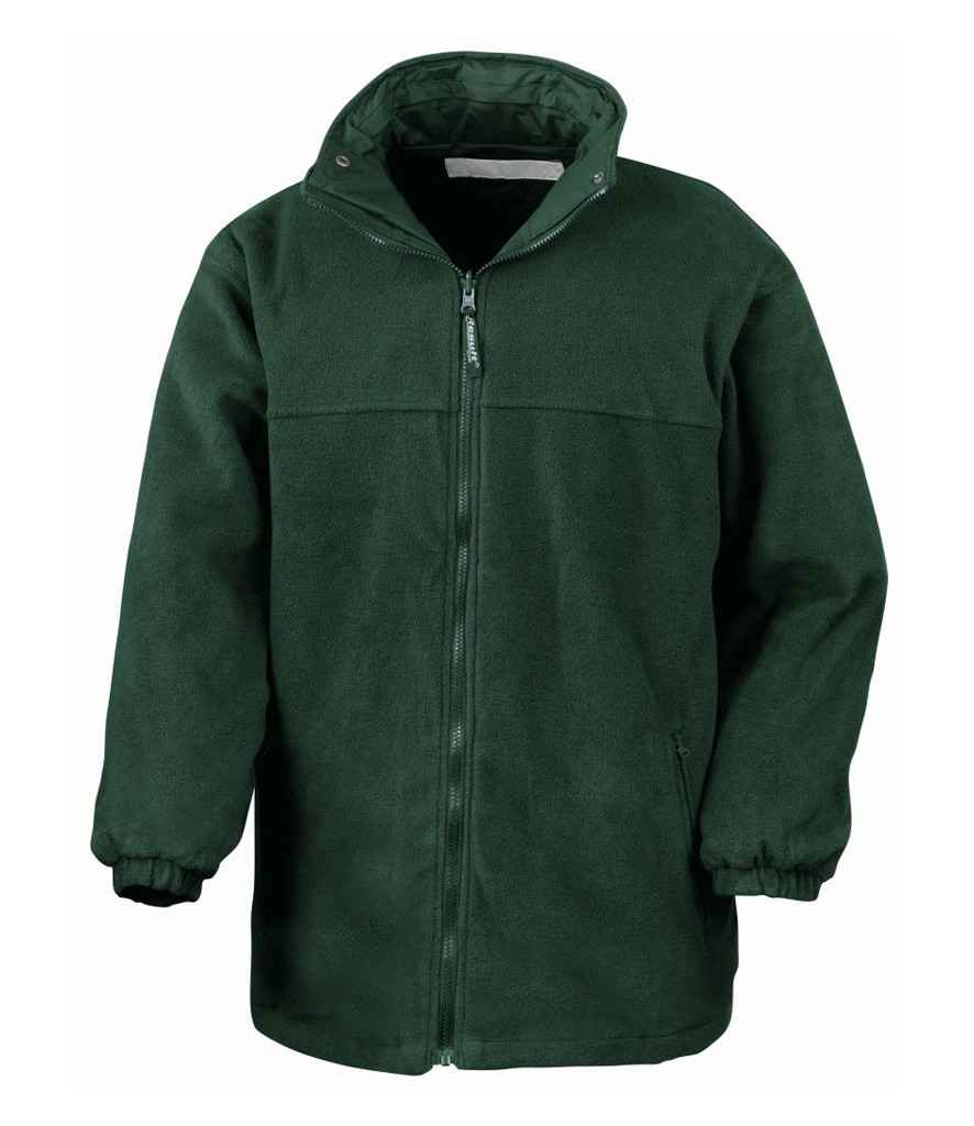 Result Fleece Lined StormDri 4000 Waterproof Jacket | Bottle Green/Bottle Green - Lancashire Teamwear