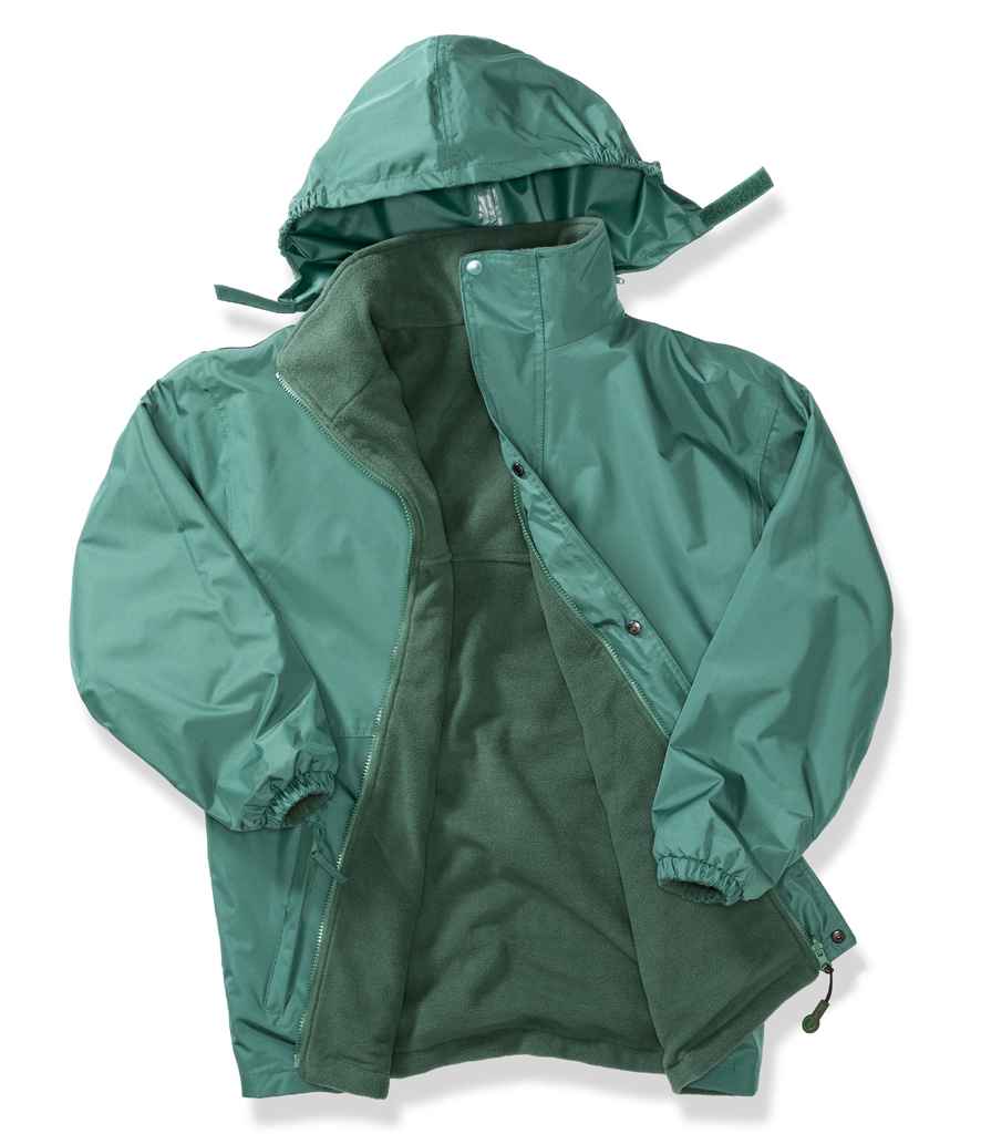 Result Fleece Lined StormDri 4000 Waterproof Jacket | Bottle Green/Bottle Green - Lancashire Teamwear