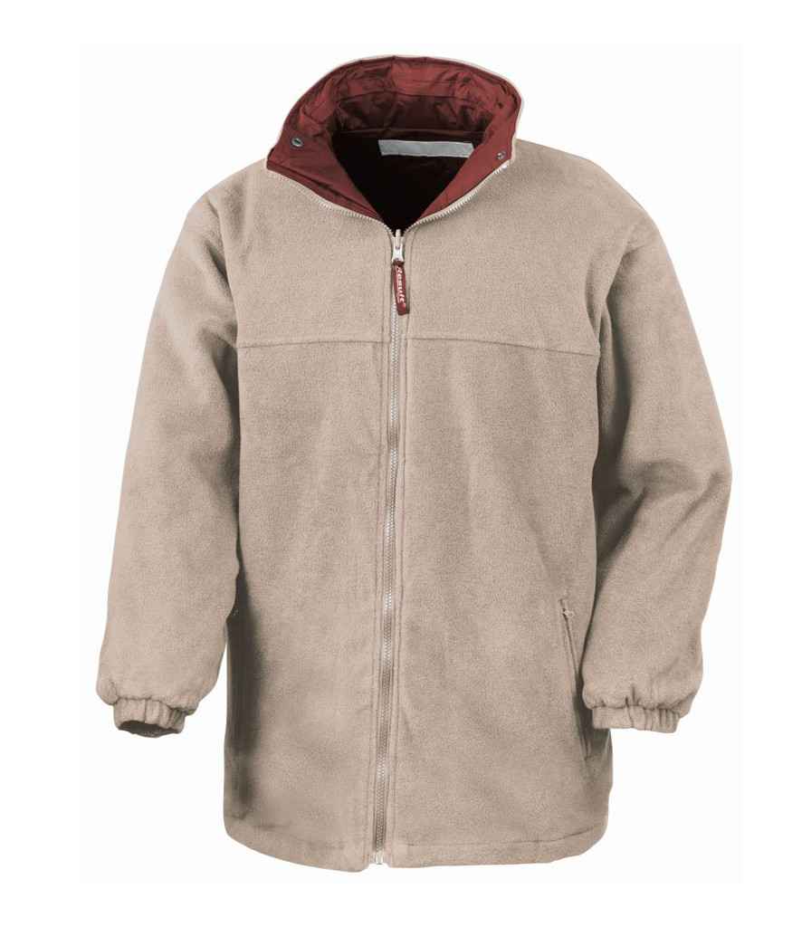 Result Fleece Lined StormDri 4000 Waterproof Jacket | Burgundy/Camel - Lancashire Teamwear