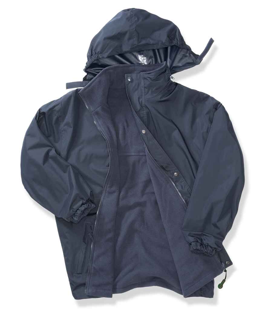 Result Fleece Lined StormDri 4000 Waterproof Jacket | Navy/Navy - Lancashire Teamwear