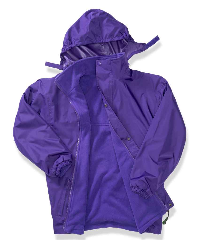 Result Fleece Lined StormDri 4000 Waterproof Jacket | Purple/Purple - Lancashire Teamwear