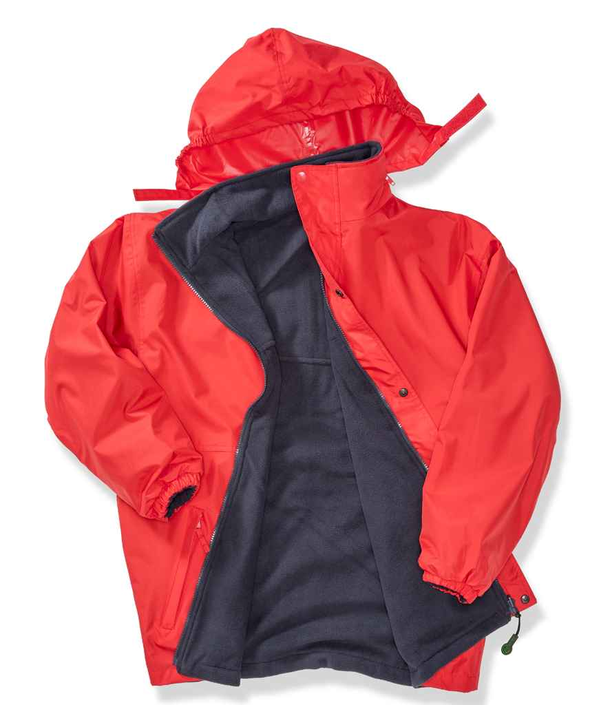 Result Fleece Lined StormDri 4000 Waterproof Jacket | Red/Navy - Lancashire Teamwear