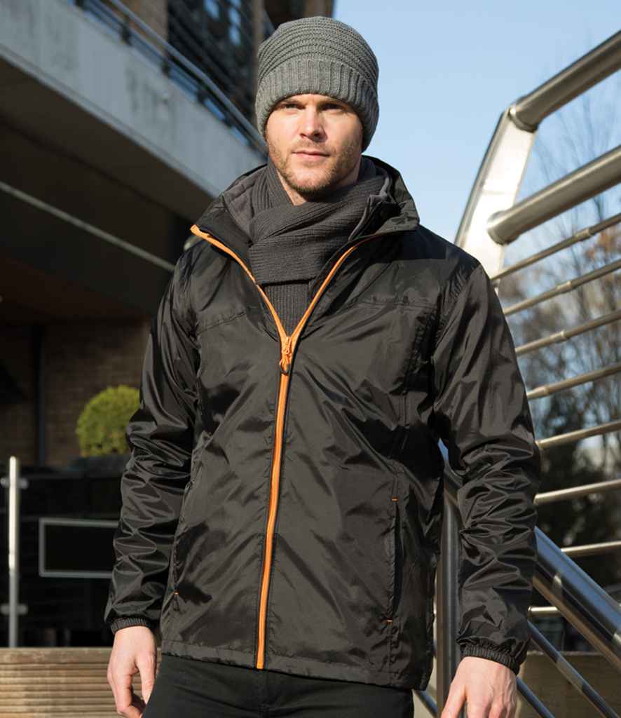 Result Urban HDi Quest Stowable Jacket | Black/Orange - Lancashire Teamwear