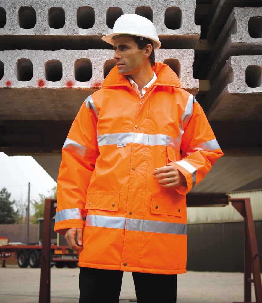 Result Safe-Guard Hi-Vis Safety Jacket | Orange - Lancashire Teamwear