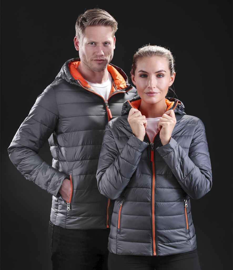 Result Urban Ladies Snow Bird Padded Jacket | Grey/Orange - Lancashire Teamwear
