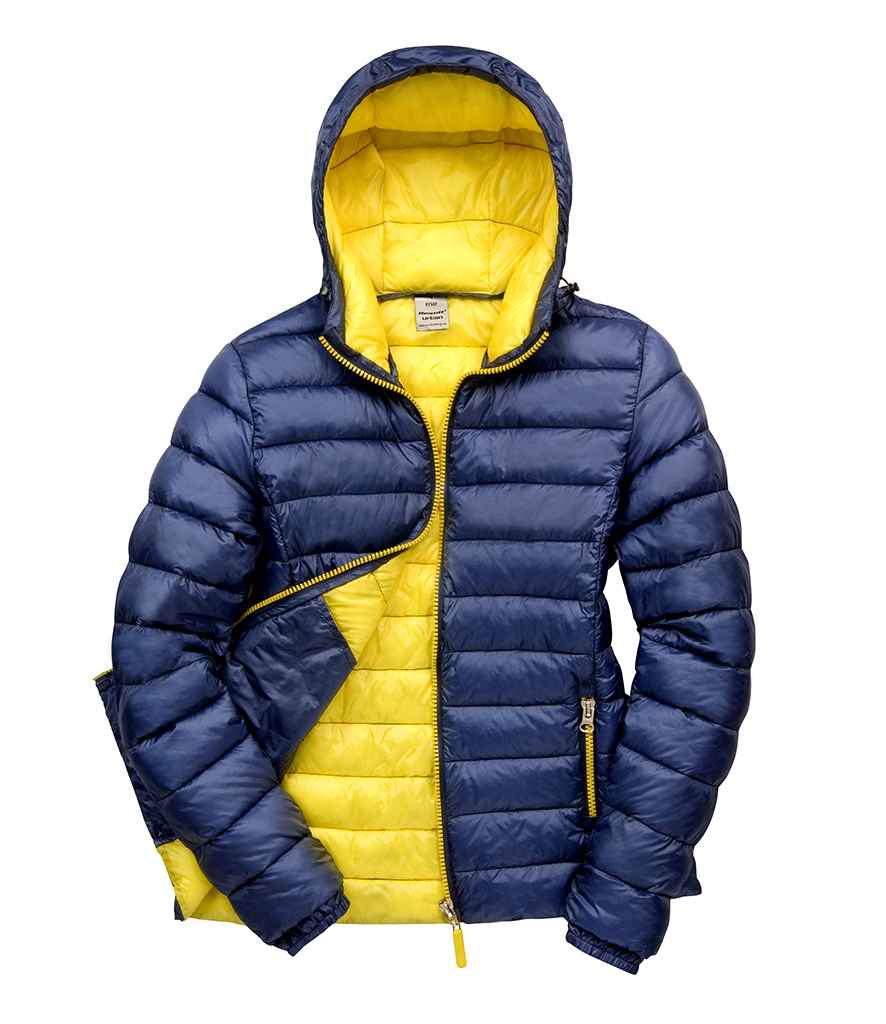 Result Urban Ladies Snow Bird Padded Jacket | Navy/Yellow - Lancashire Teamwear