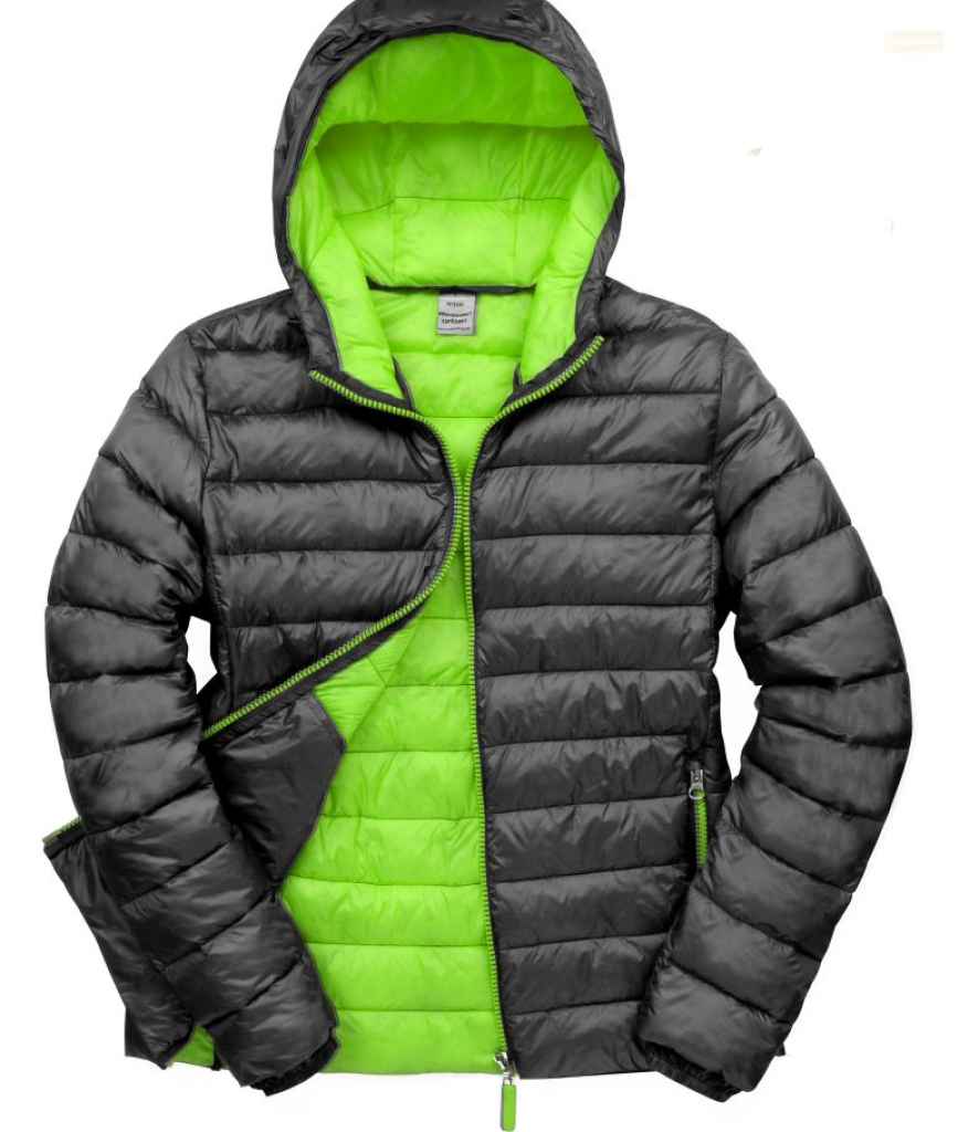 Result Urban Snow Bird Padded Jacket | Black/Lime Green - Lancashire Teamwear