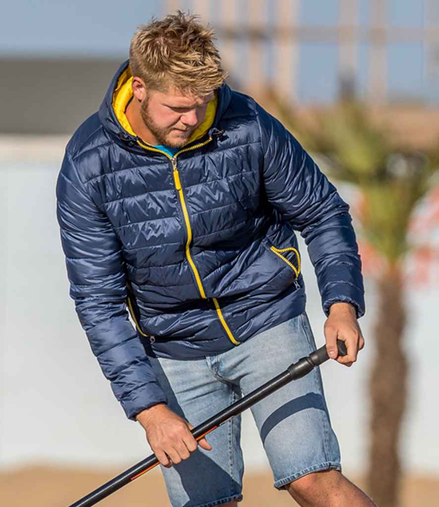 Result Urban Snow Bird Padded Jacket | Navy/Yellow - Lancashire Teamwear