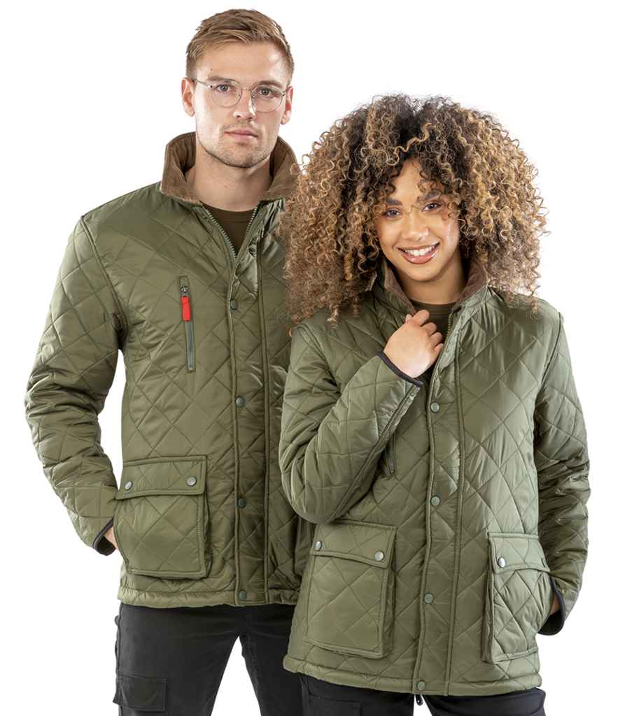 Result Urban Cheltenham Gold Jacket | Olive Green - Lancashire Teamwear