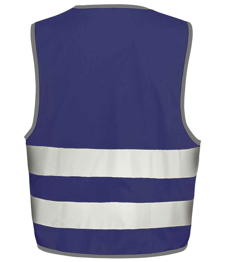 Result Core Kids Enhanced Vis Vest | Navy Waistcoat - Lancashire Teamwear