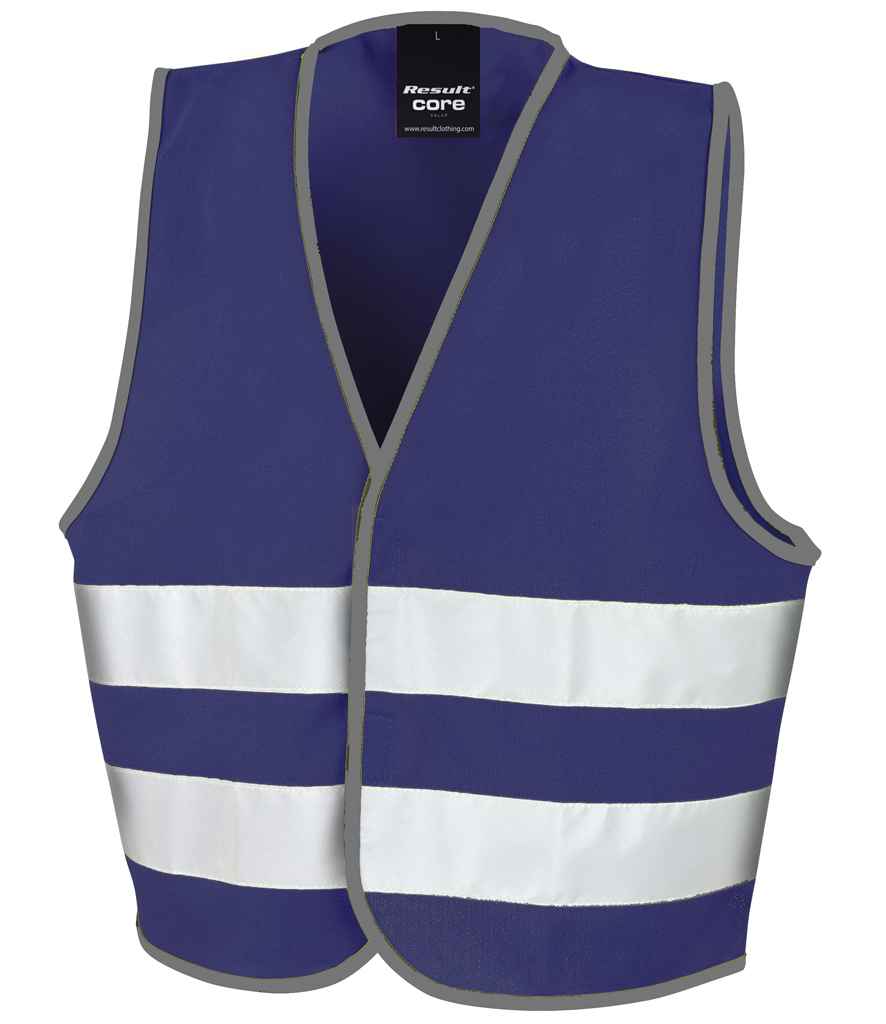 Result Core Kids Enhanced Vis Vest | Navy Waistcoat - Lancashire Teamwear