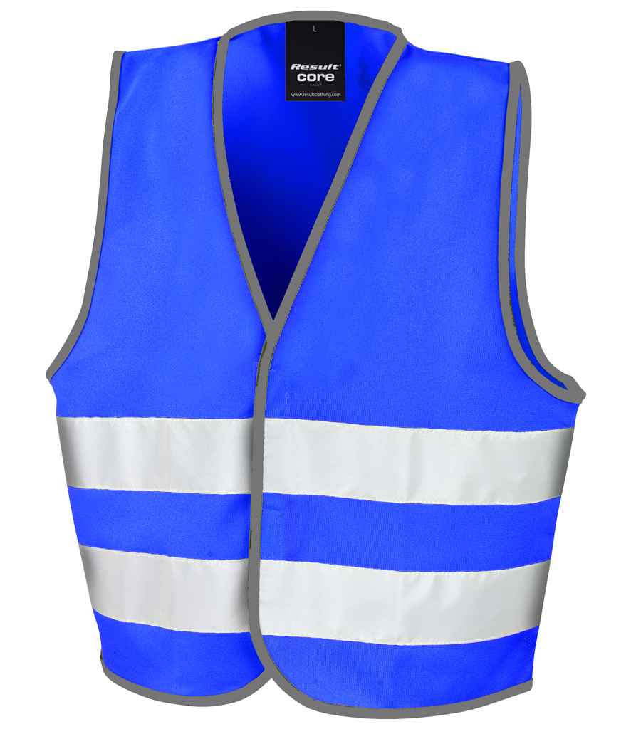 Result Core Kids Enhanced Vis Vest | Royal Blue Waistcoat - Lancashire Teamwear