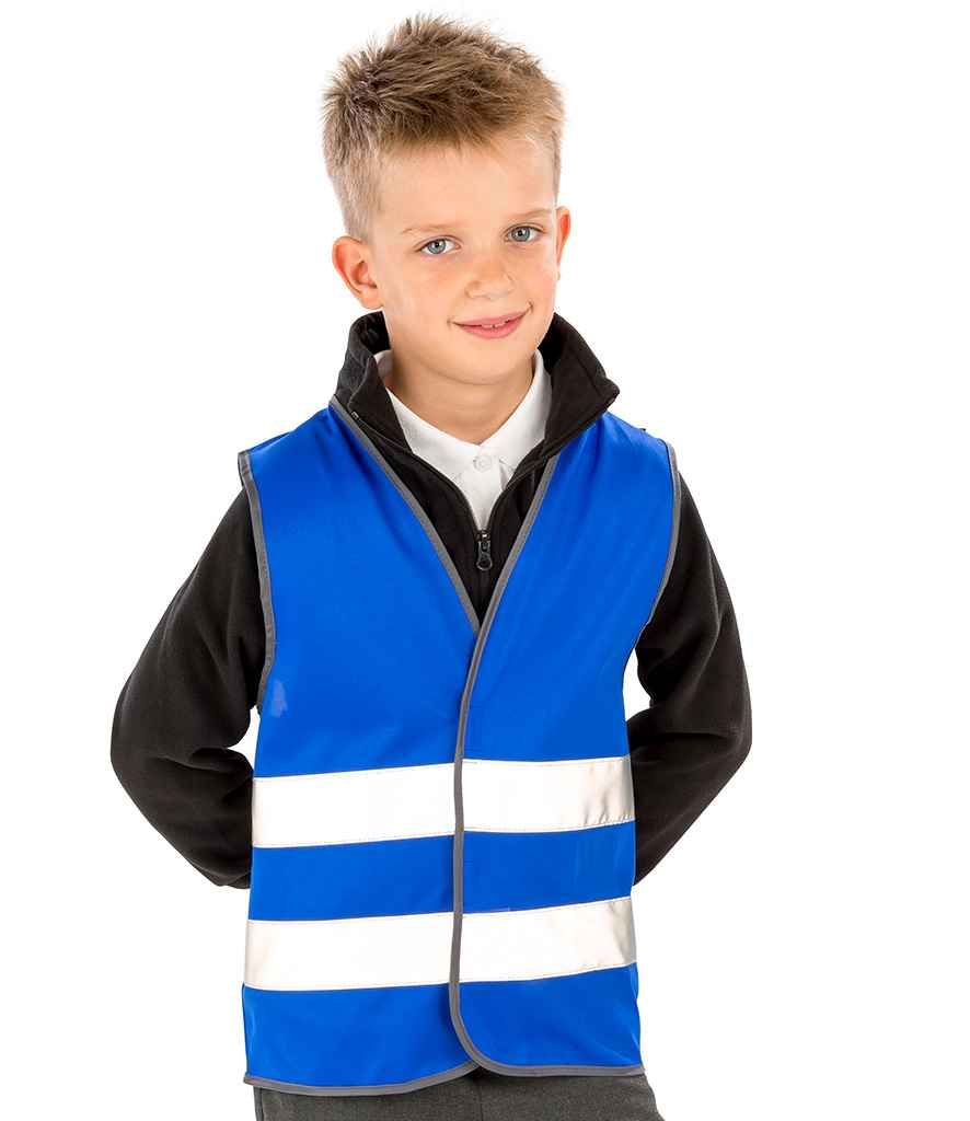 Result Core Kids Enhanced Vis Vest | Royal Blue Waistcoat - Lancashire Teamwear