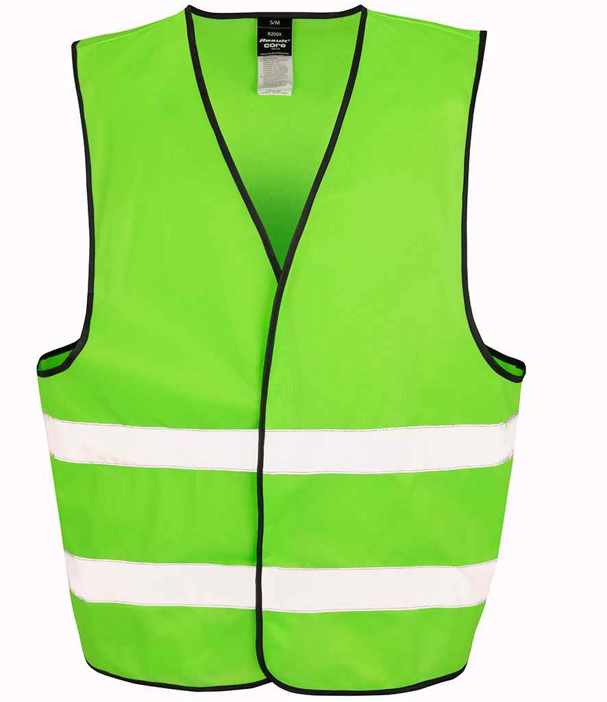Result Core Enhanced Vis Vest | Lime Green Waistcoat - Lancashire Teamwear