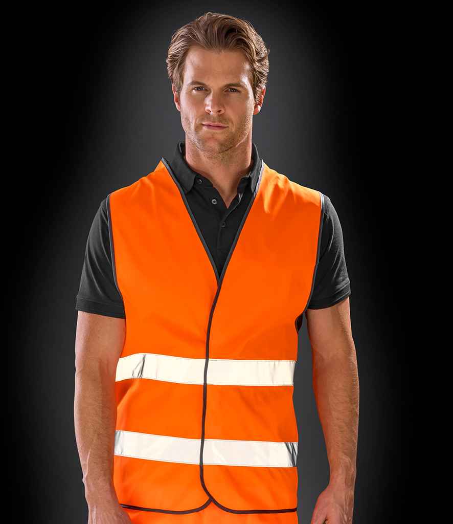 Result Core Motorist Hi-Vis Vest | Fluorescent Orange Waistcoat - Lancashire Teamwear