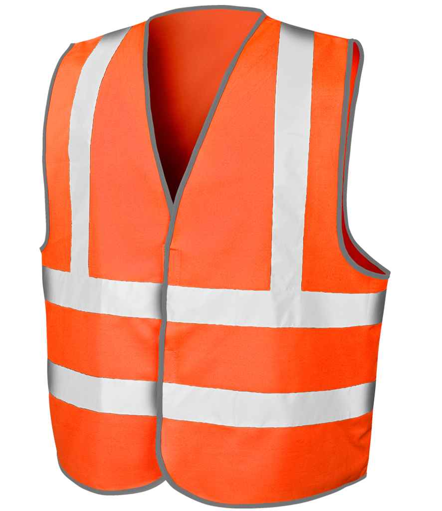 Result Core Hi-Vis Motorway Vest | Fluorescent Orange Waistcoat - Lancashire Teamwear