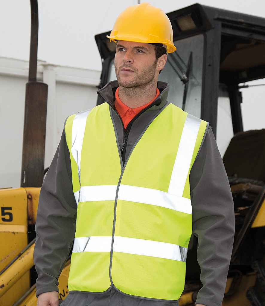 Result Core Hi-Vis Motorway Vest | Fluorescent Yellow Waistcoat - Lancashire Teamwear
