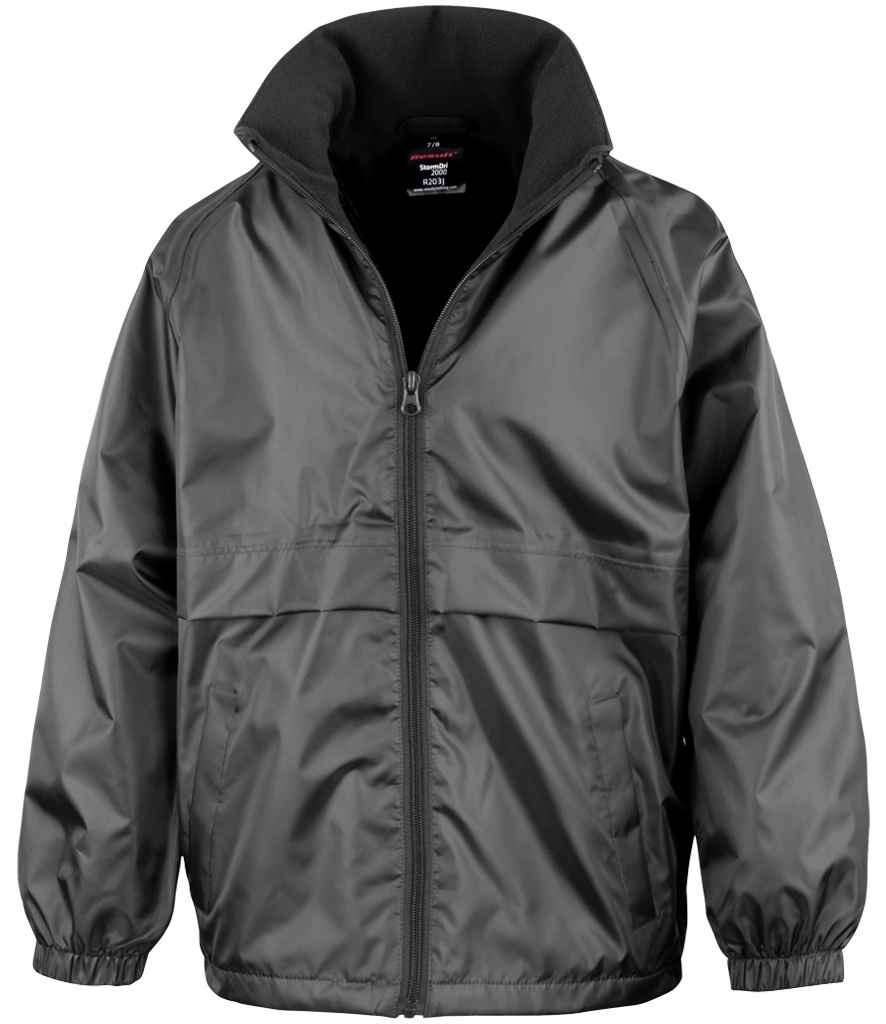Result Core Kids Micro Fleece Lined Jacket | Black - Lancashire Teamwear