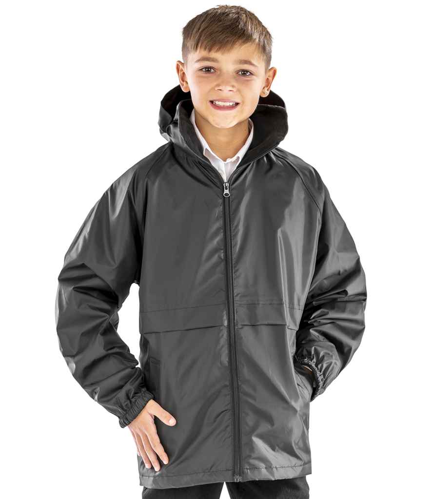Result Core Kids Micro Fleece Lined Jacket | Black - Lancashire Teamwear