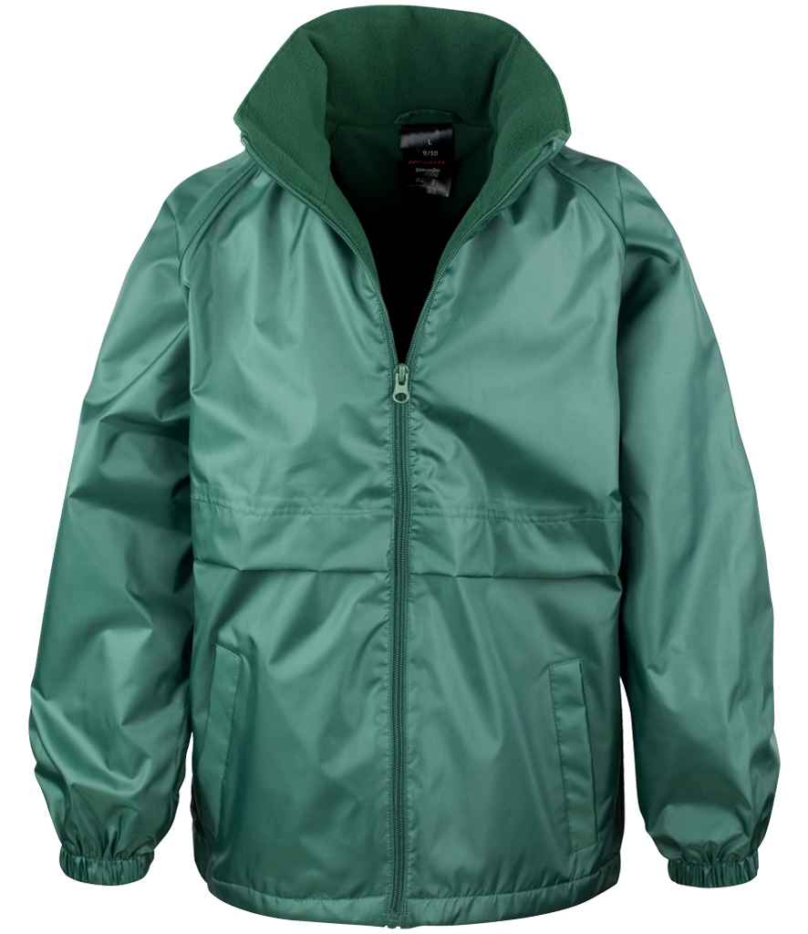 Result Core Kids Micro Fleece Lined Jacket | Bottle Green - Lancashire Teamwear