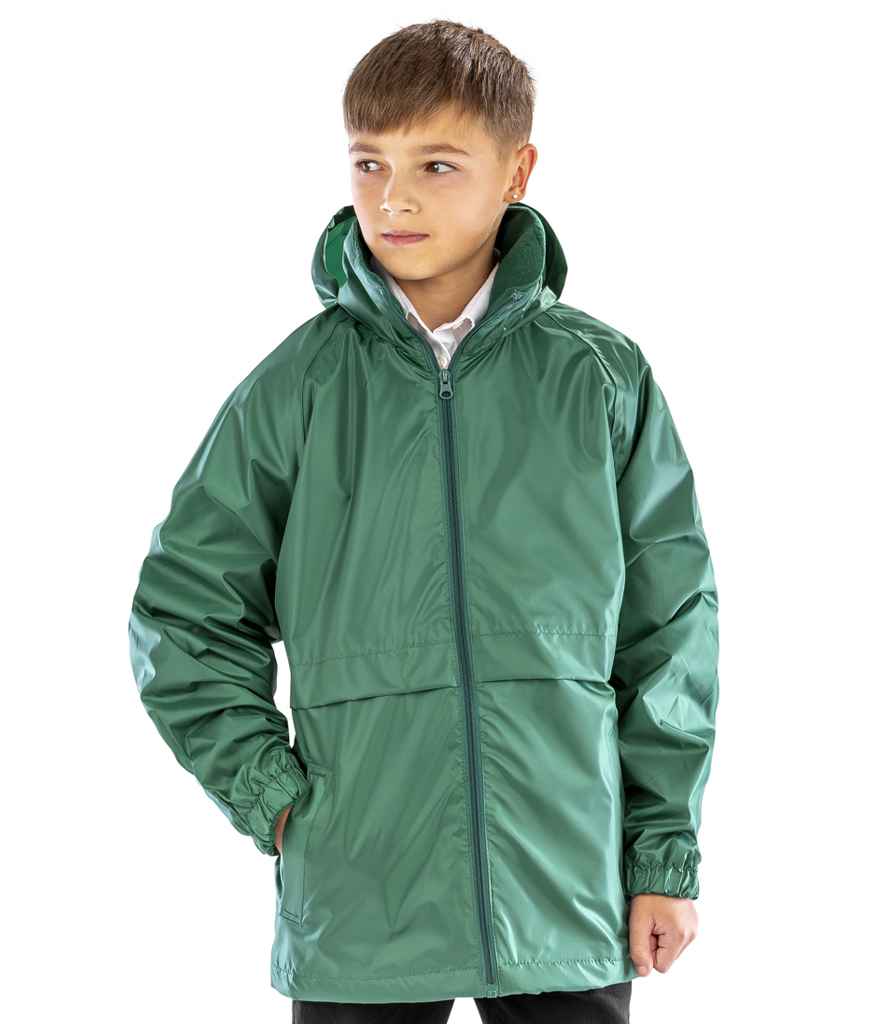 Result Core Kids Micro Fleece Lined Jacket | Bottle Green - Lancashire Teamwear